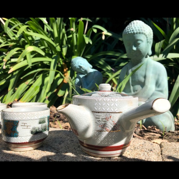 Authentic Hand Painted Tea Set - Picture 3 of 6